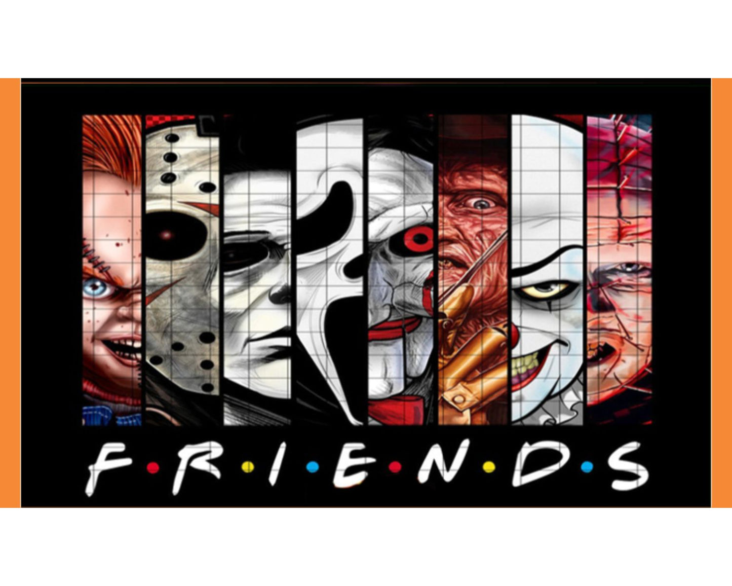 Horror Characters Team Friends Png, Halloween Png, Killer Team Png