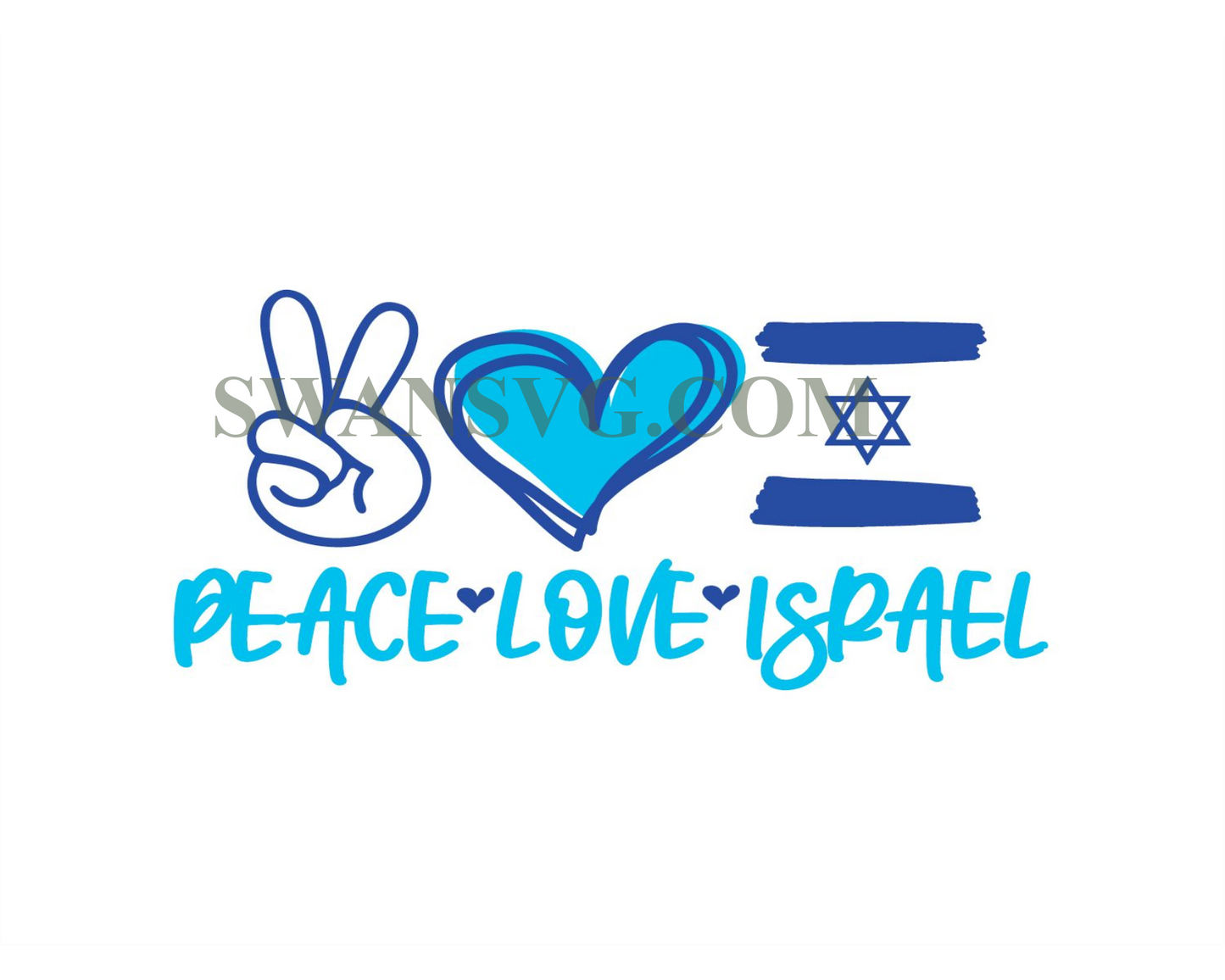 Peace Love Israel svg, Jewish svg, Support Israel sublimation