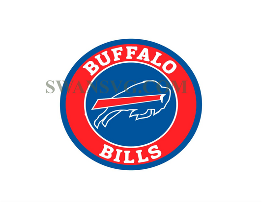 Buffalo Bills Circle Logo Football NFL Svg File