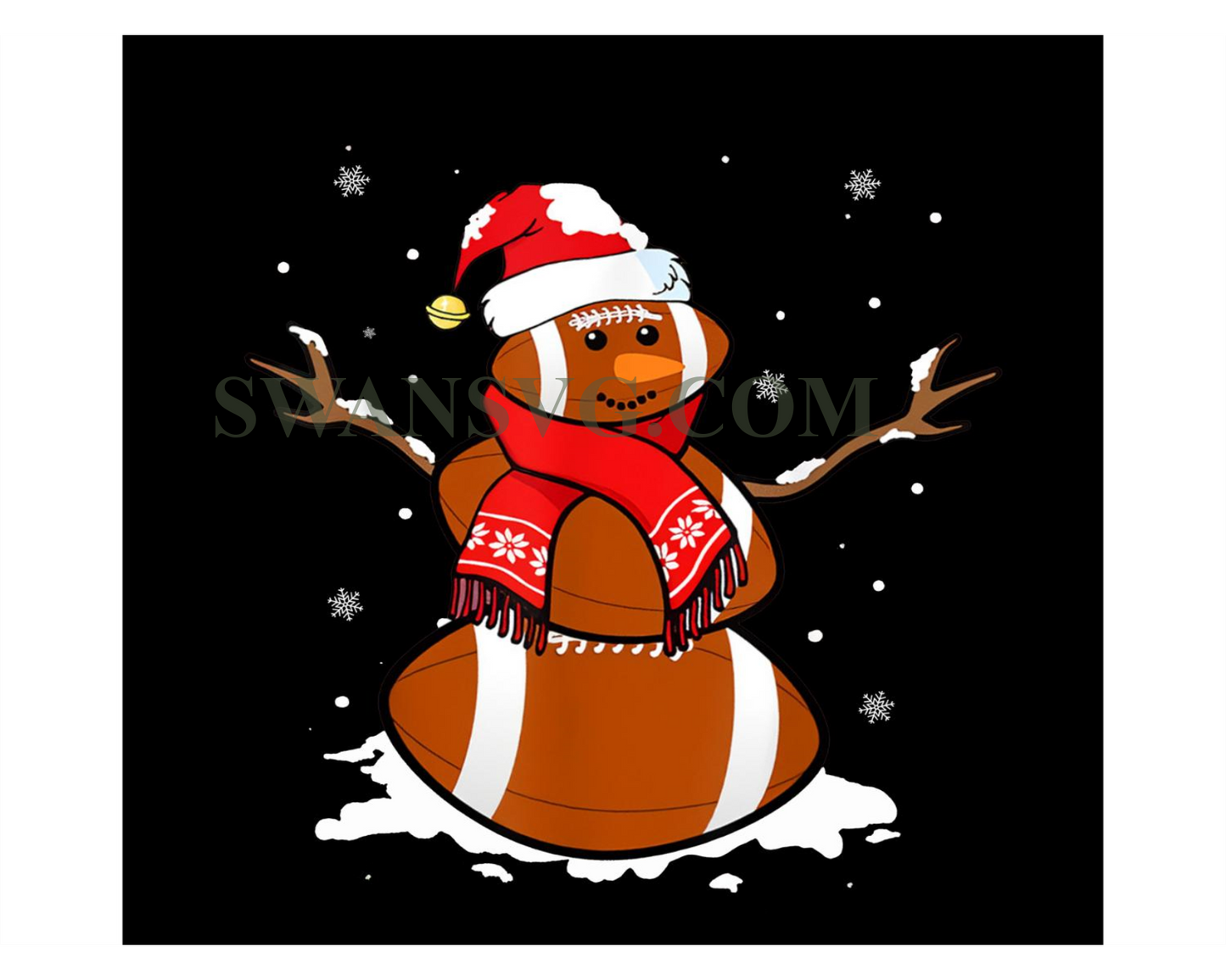 Football Snowman Christmas Svg Football Christmas Svg Football Xmas