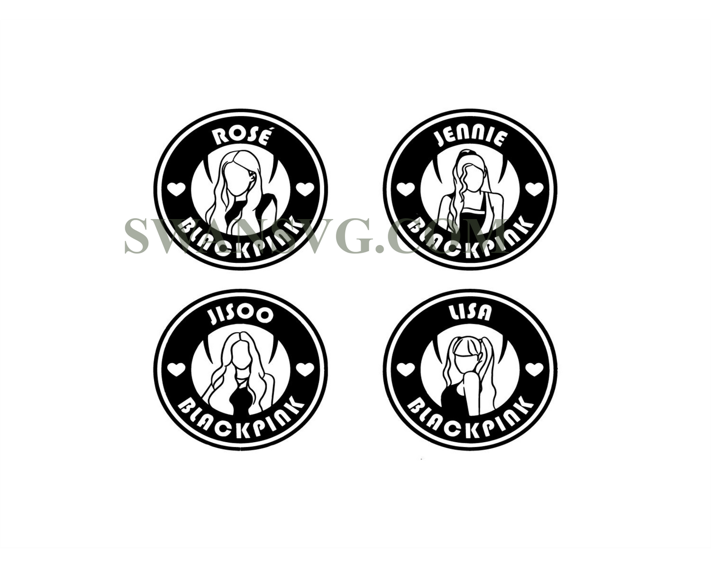 Blackpink member SVG, PNG , Kpop Star EPS , BlackPink printable decal