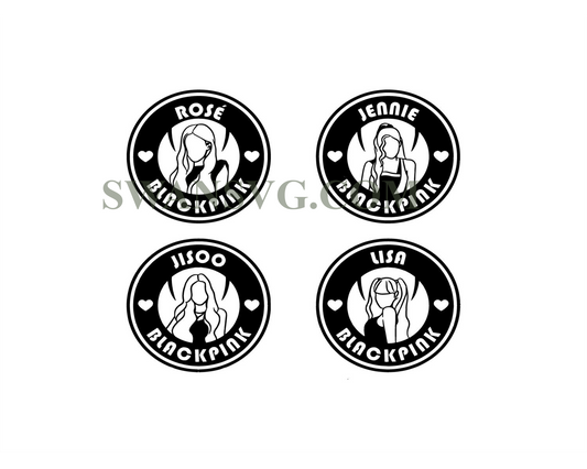 Blackpink member SVG, PNG , Kpop Star EPS , BlackPink printable decal