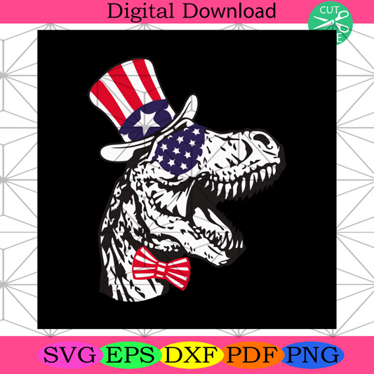 Scary Trex 4th Of July Svg, Independence Day Svg, 4th Of July Svg