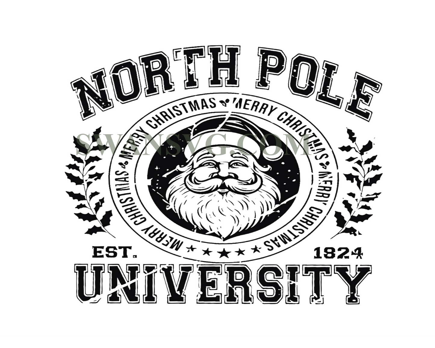 North Pole University Svg Png, Christmas Svg