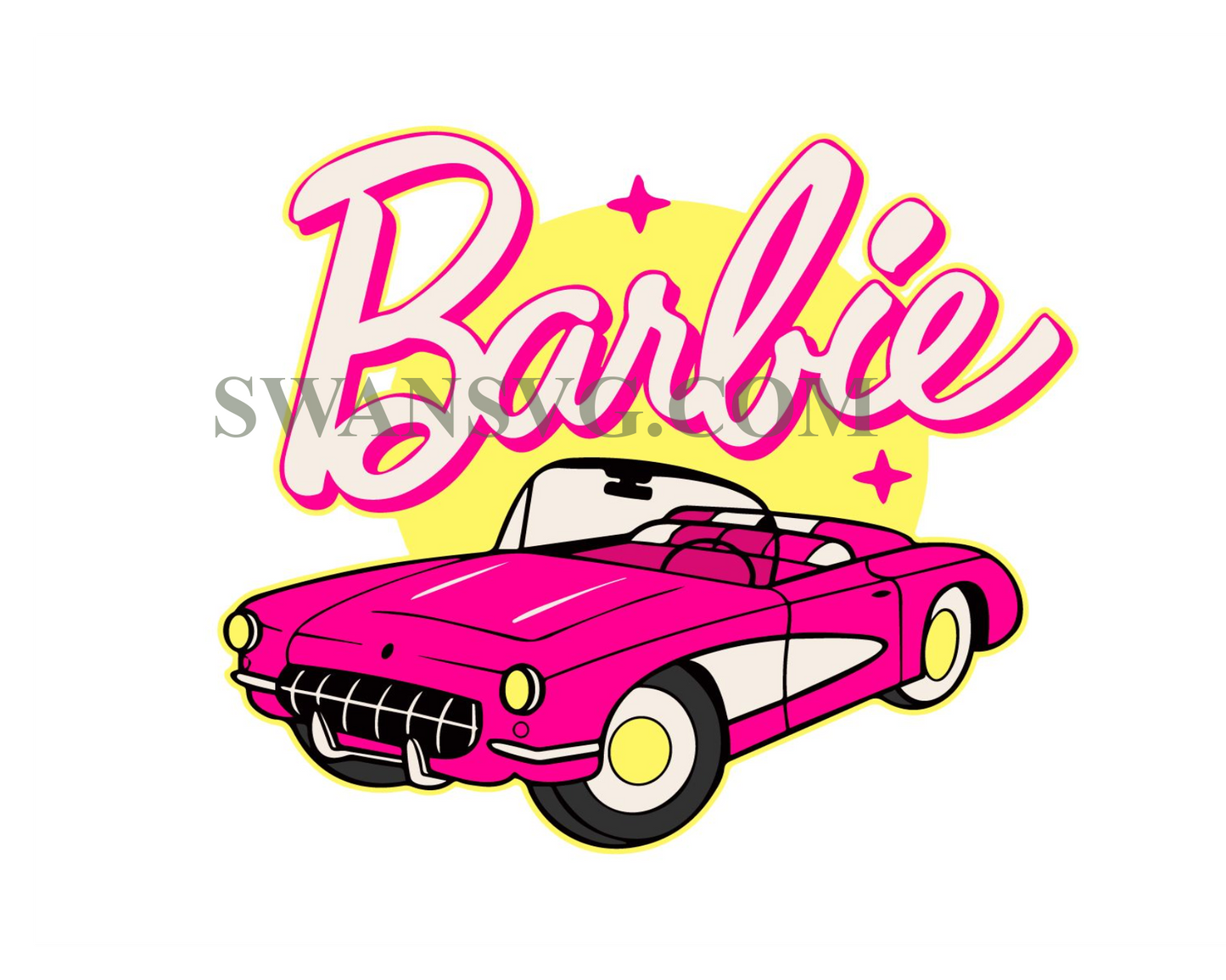 Barb Car Svg, Barb Svg, Barb Png, Barb Clipart, Barbi Car Retro