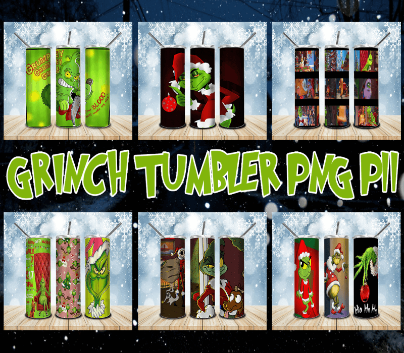 Bundle 20OZ Grinch Png, Grinch Png, Grinch Tumbler Png