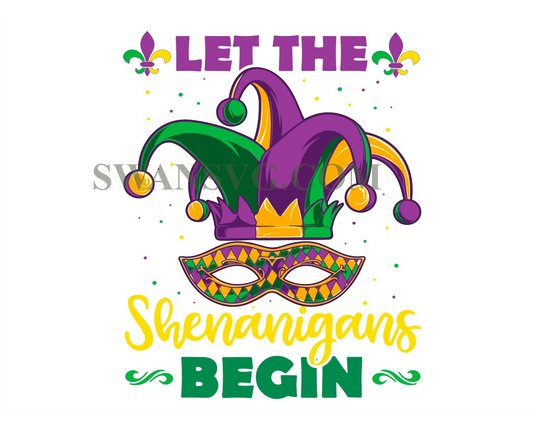 Let The Shenanigans Begin Mardi Gras Svg Digital File, Mardi Gras Svg