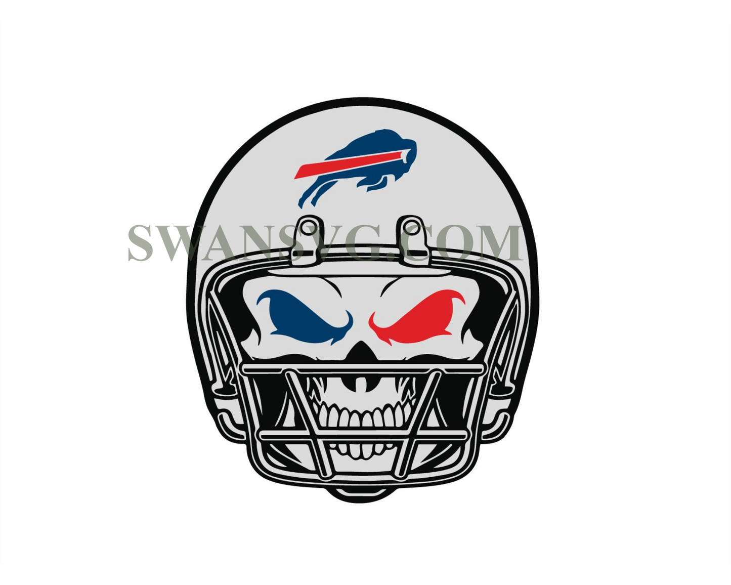 Buffalo Bills Sugar Skull Helmet Svg Digital Download