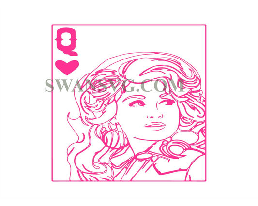 Queen Dolly Parton SVG PNG, Dolly Queen of Hearts SVG, Dolly Parton