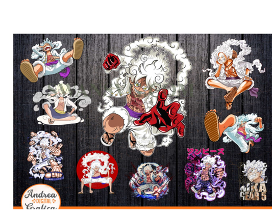 One Piece Svg Bundle, Luffy Gear 5 Svg , Luffy Nika, One Piece Anime