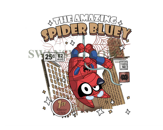 Bluey Spider Man Across the Spider-Verse Png, Retro The Amazing