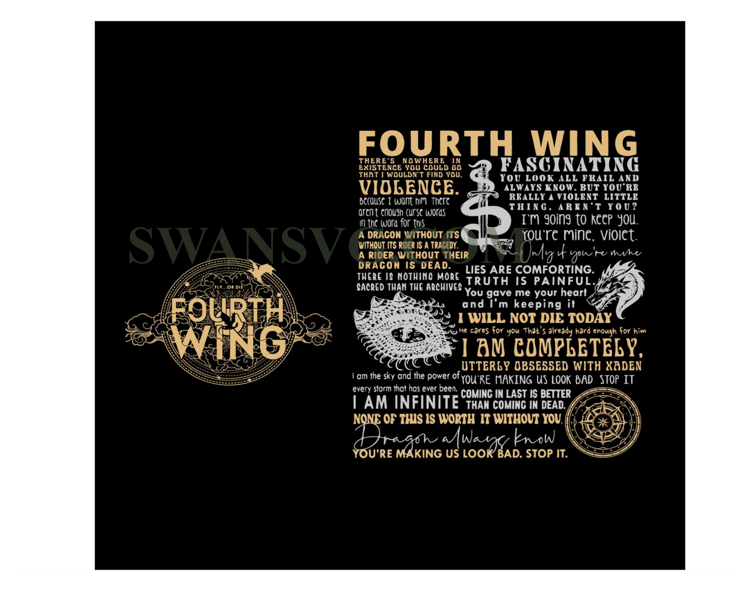 Fourth Wing Svg, Rebecca Yoros Svg, Basgiath War College Svg