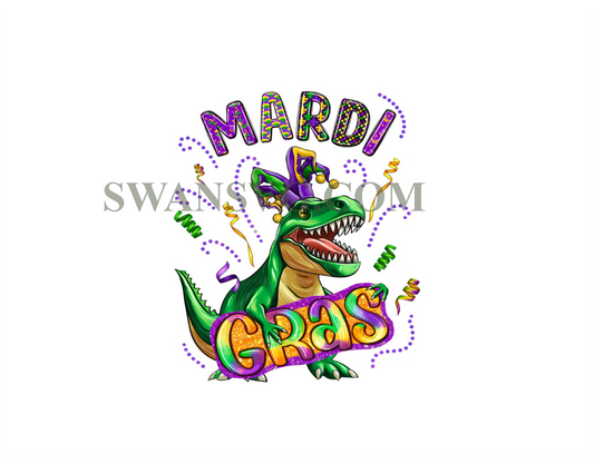 Mardi Saurus Rex png sublimation design download, Dinosaur Dino png