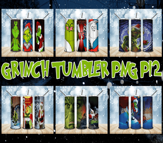 Bundle 20OZ Grinch Png, Grinch Png, Grinch Tumbler Png