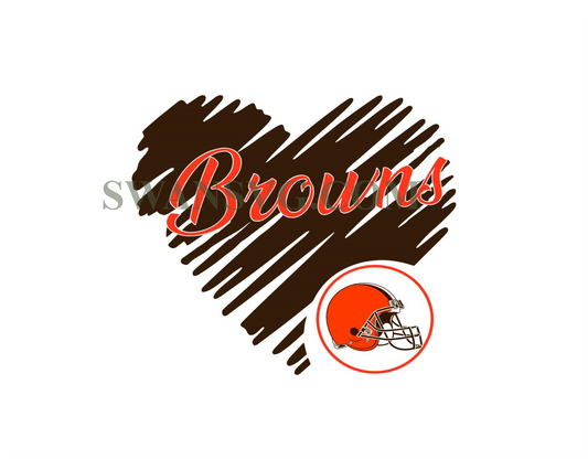 Heart Cleveland Browns Svg