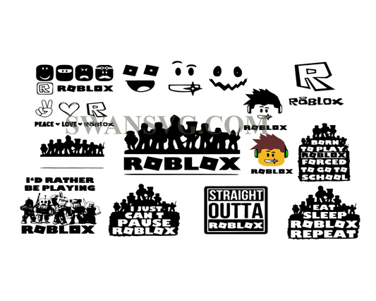 Bundle Roblox SVG, Eat Sleep Roblox Svg Cut Files, Roblox Clipart