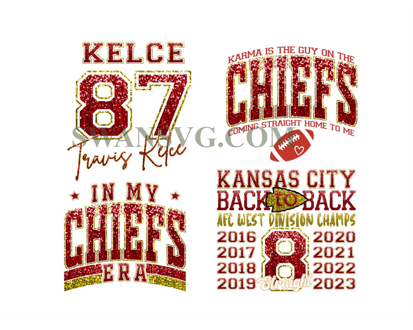 Chiefs Faux Glitter Bundle files kc Chiefs png kc Chiefs png kc Chiefs