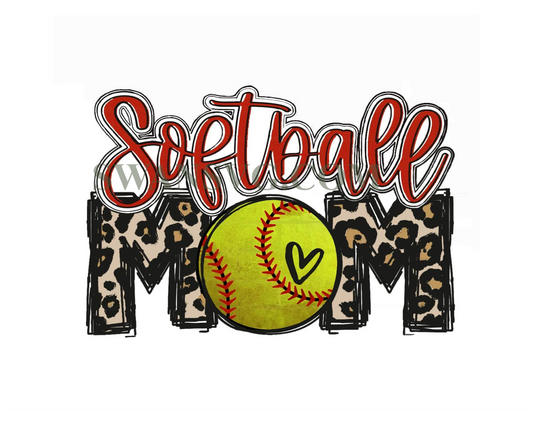 Softball Mom Leopard Print Svg Softball Svg Digital Download