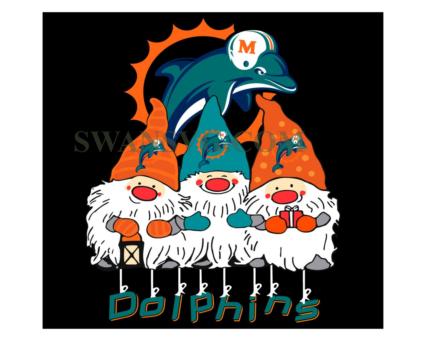 Gnomes miami dolphins svg, gnomes svg, dolphins svg png dxf