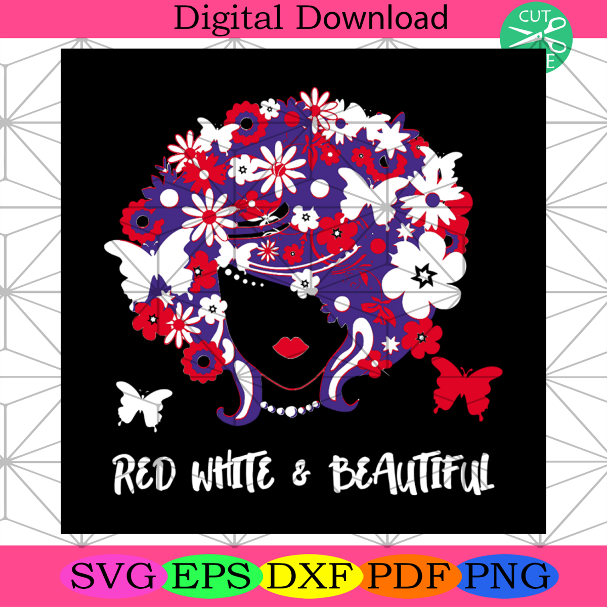 Red White And Beautiful 4th Of July Svg, Independence Day Svg