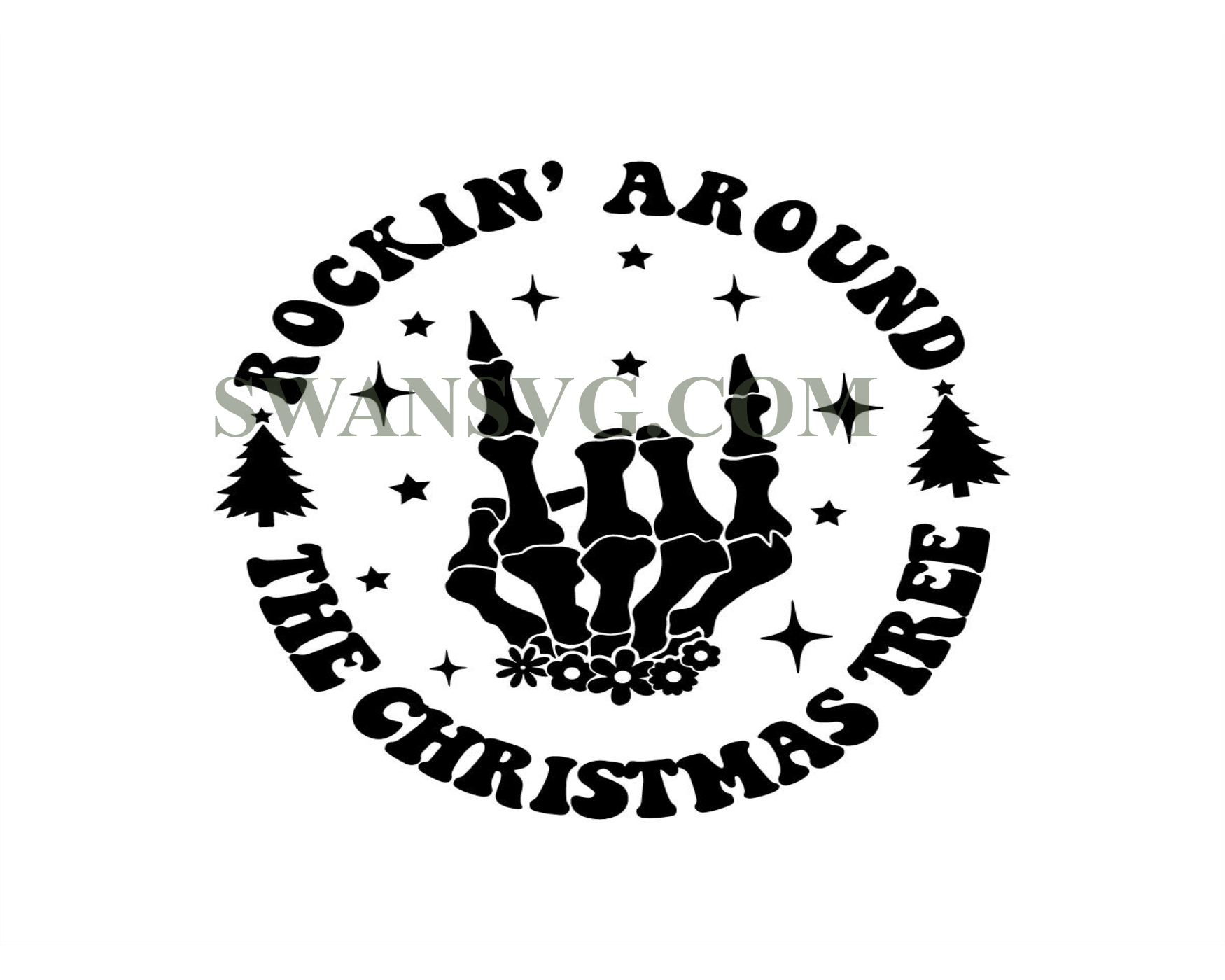 Rockin around the Christmas Tree Svg Png, Christmas funny Svg – SwanSvg