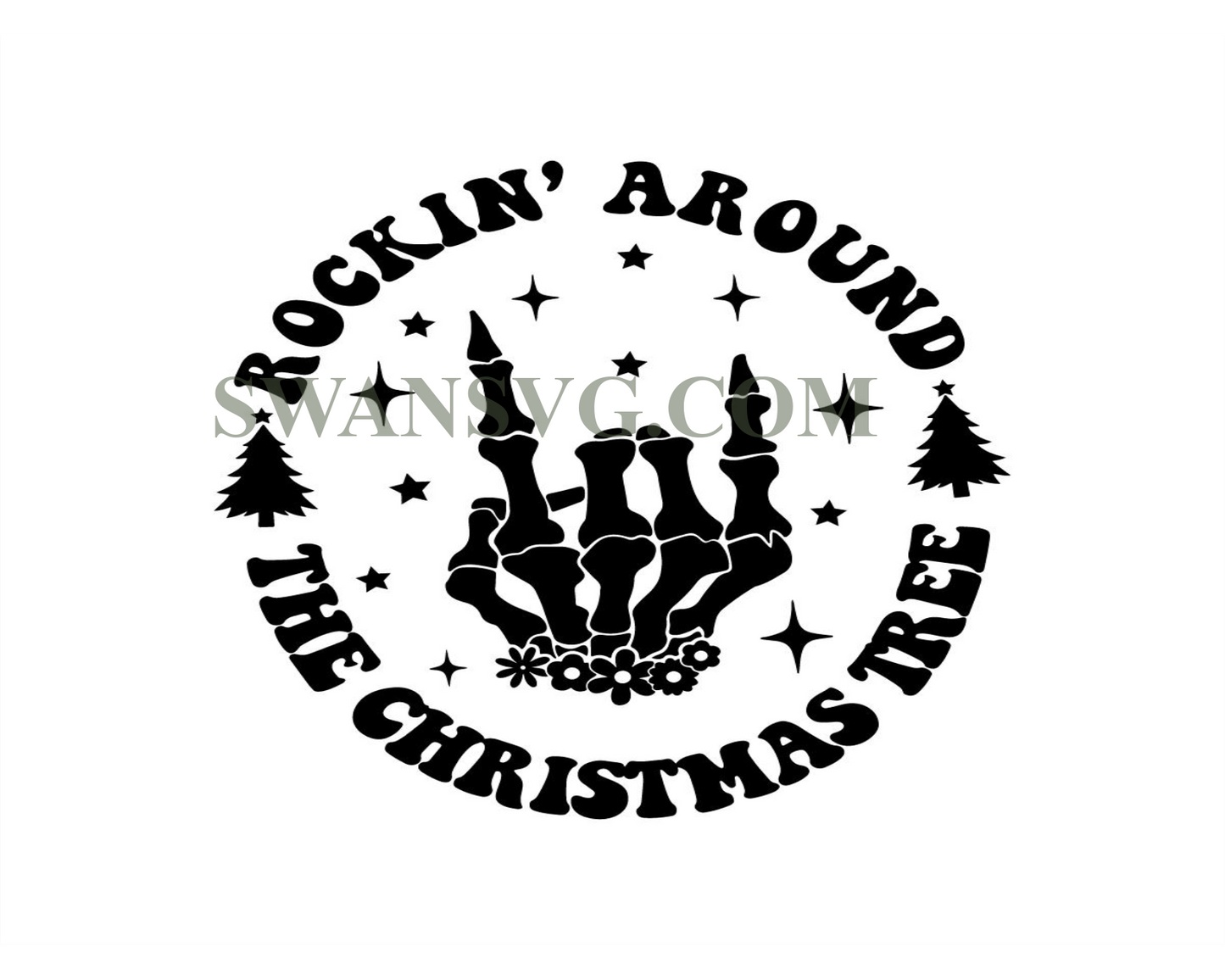 Rockin around the Christmas Tree Svg Png, Christmas funny Svg