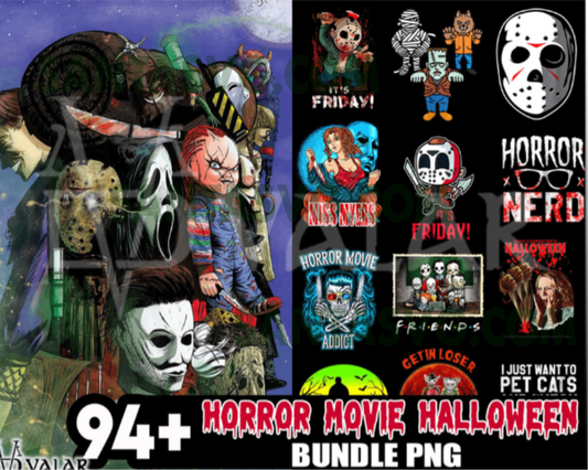 94 Horror Movie Halloween Bundle Png, Killers Png, Its Friday