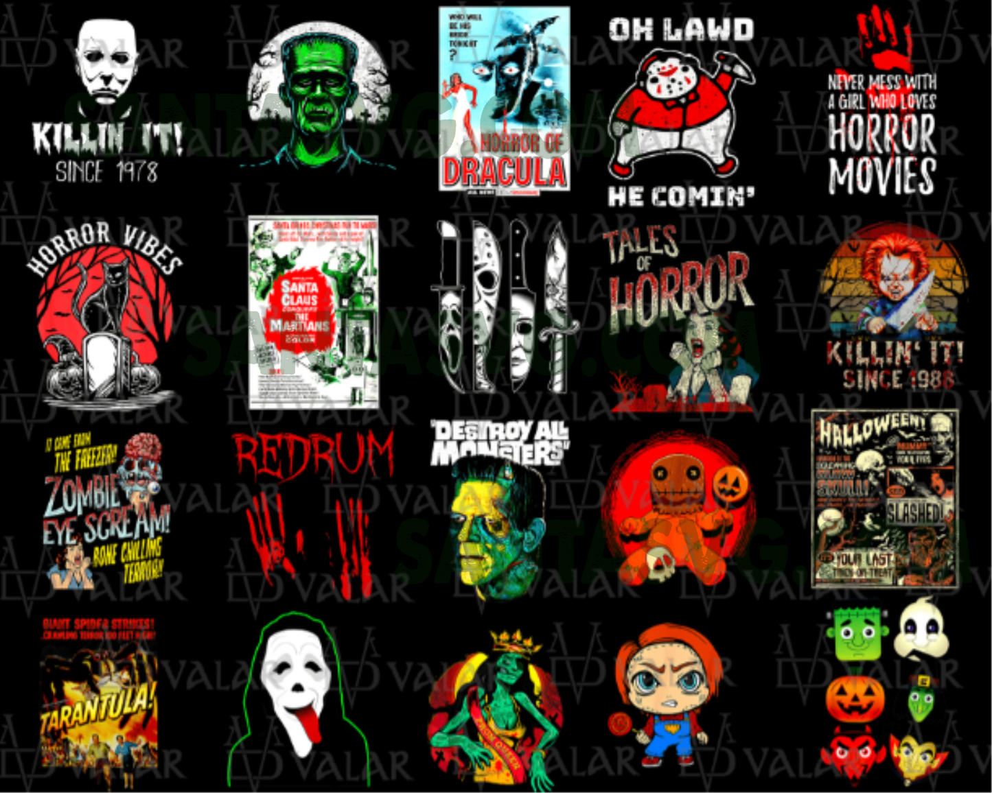 94 Horror Movie Halloween Bundle Png, Killers Png, Its Friday