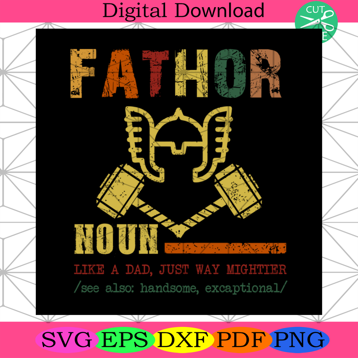 Fathor Noun Like A Dad Svg, Dad And Son, Reel Dad Svg