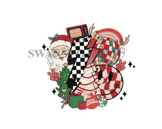 Retro Christmas png, Santa Claus png, Christmas png, Christmas