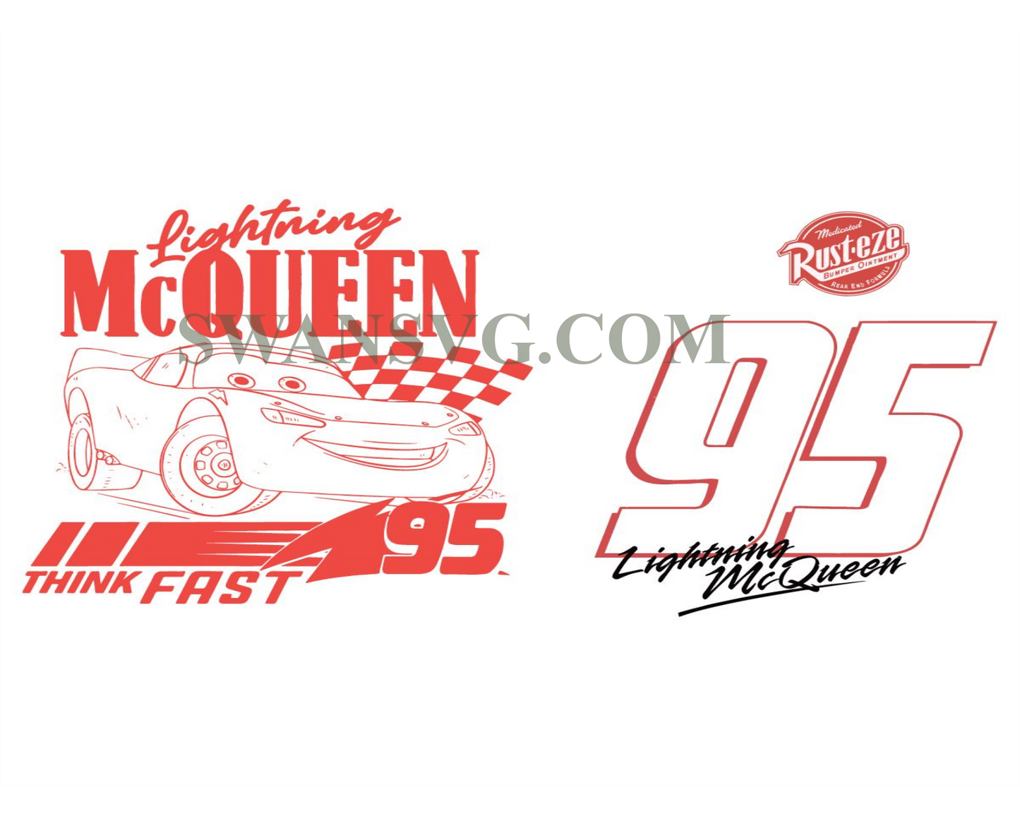 Lightning Car 1977 Svg, Family Vacation Svg, Red Car, Magical Kingdom