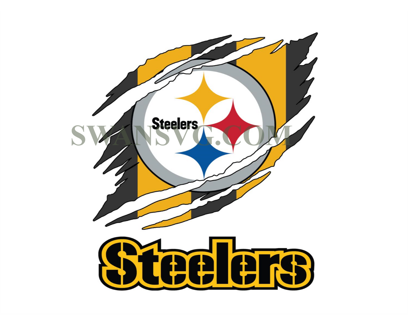 Pittsburgh Steelers NFL Football Scratch Svg Digital Download