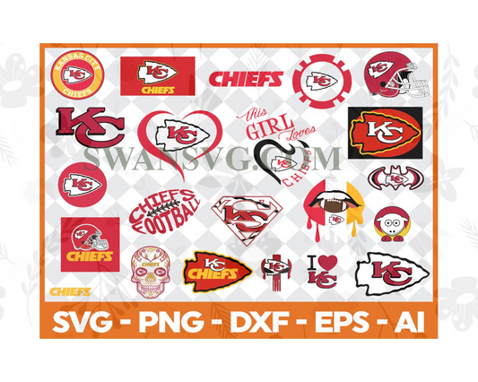 Kansas City Chiefs,nfl svg,Football svg file,Football