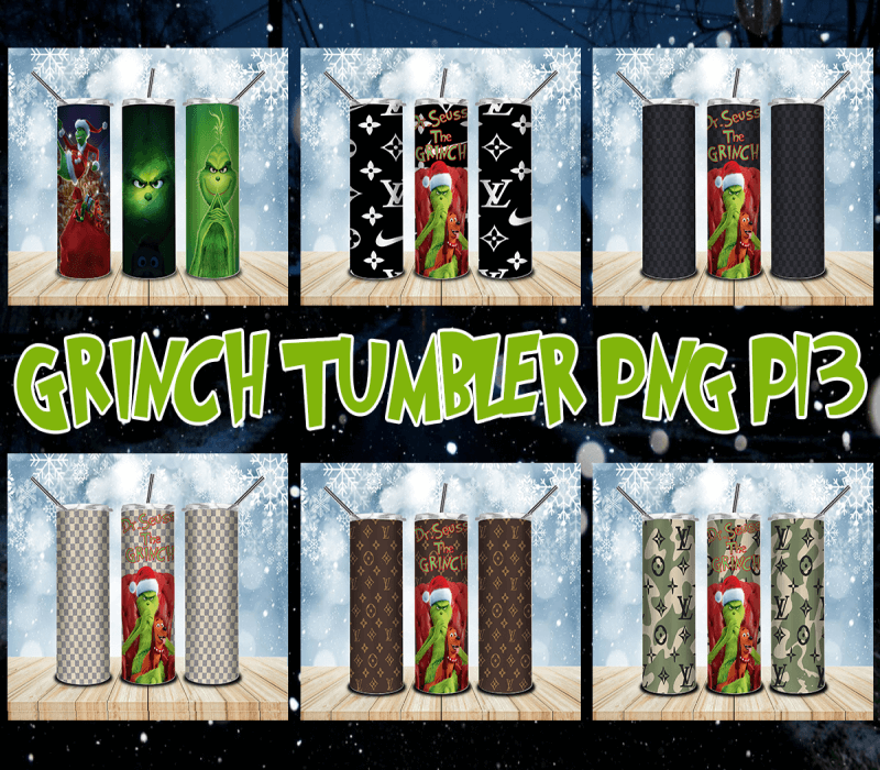 Bundle 20OZ Grinch Png, Grinch Png, Grinch Tumbler Png