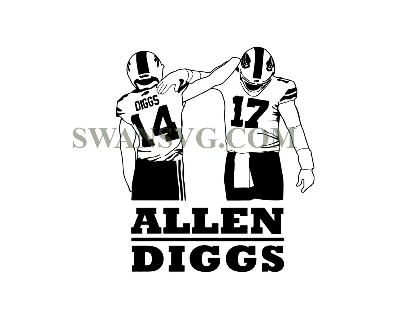 Allen Diggs Svg Josh Allen Buffalo Bills Svg Digital Download