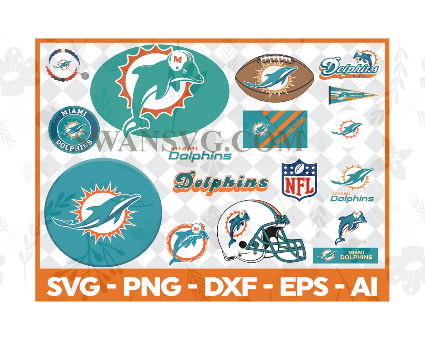 Miami Dolphins,nfl svg,Football svg file,Football