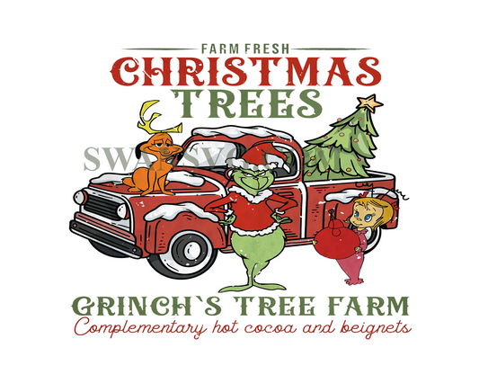 Christmas Tree Farm PNG Grinch Christmas Png Sublimation