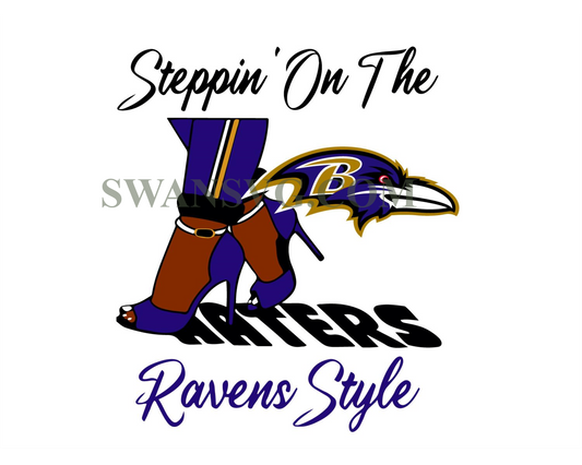 Steeping On The Haters Ravens Style Svg Digital Download