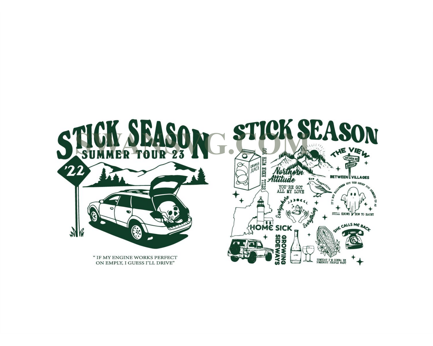 Stick Season 2023 PNG Digital Download, Noah Kahan Tour Png