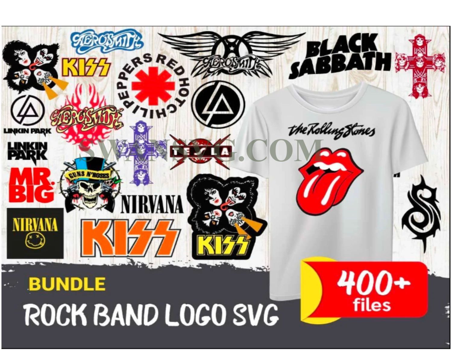 400 Rock Brand Logo SVG, Rock Band Svg, Bundle Rock Band – SwanSvg