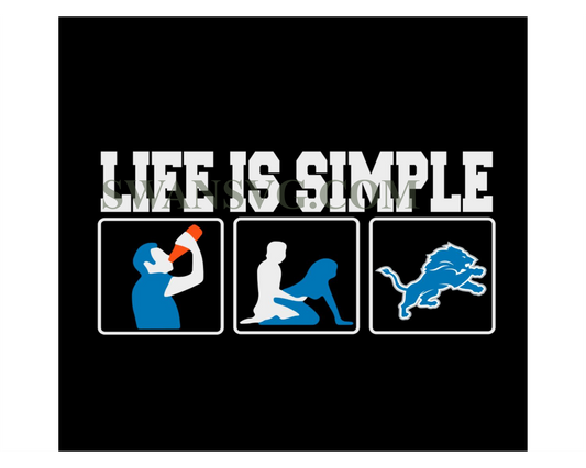 Life Is Simple And Detroit Lions Football Svg Cricut File Clipart