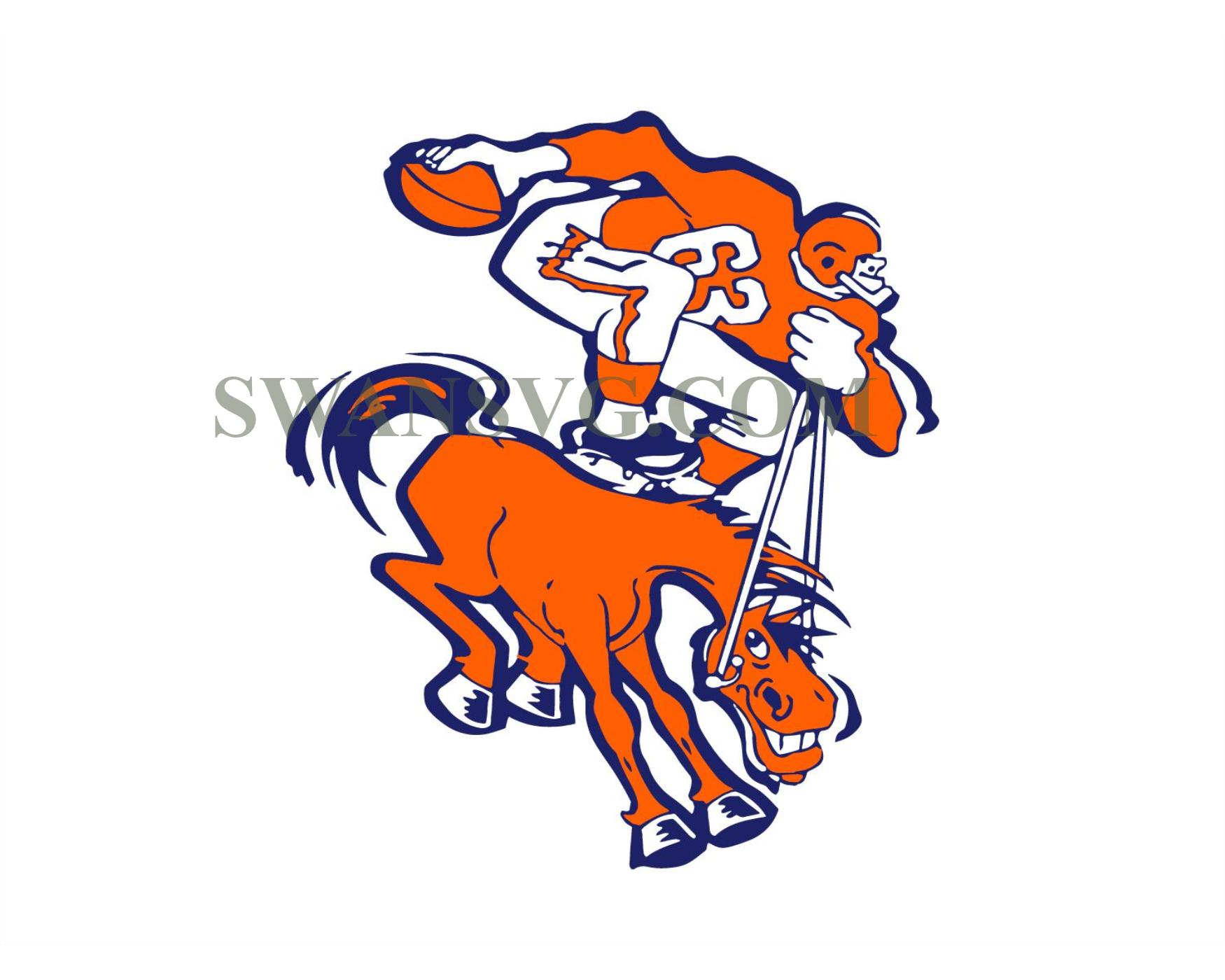 Denver Broncos Parody Logo Svg Broncos Svg Digital Download – SwanSvg