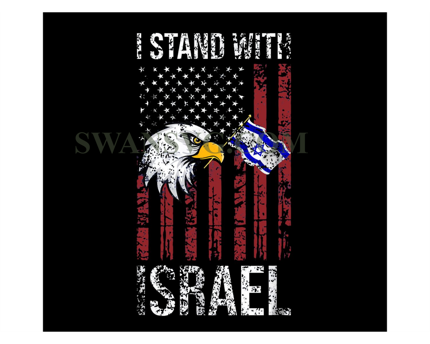 I Stand With Israel, Israel flag american flag, support Israel png