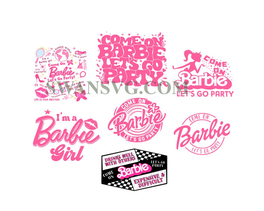 Come on Barbie Lets Go Party Svg Png Doll svg, Babe Girl Svg Birthday