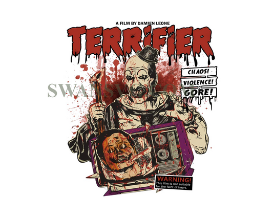 Terrifier Cover Clown Scary Horror Halloween Movie Png, Horr