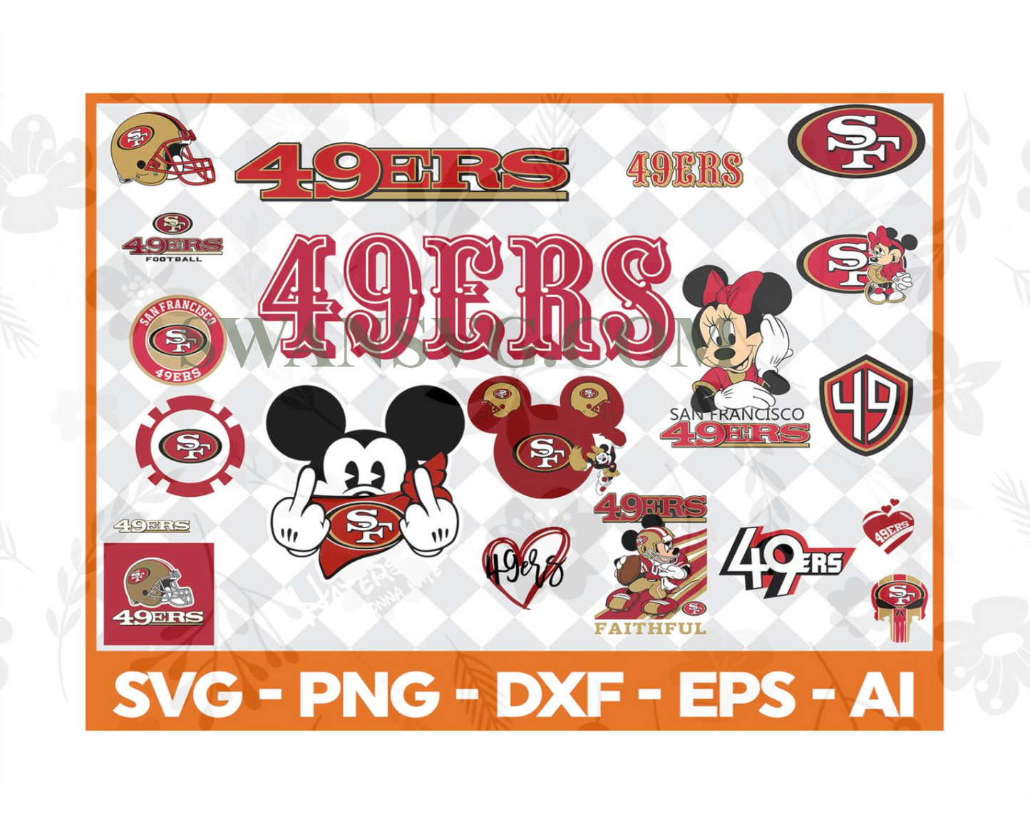 San Francisco 49ers,nfl svg,Football svg file,Football