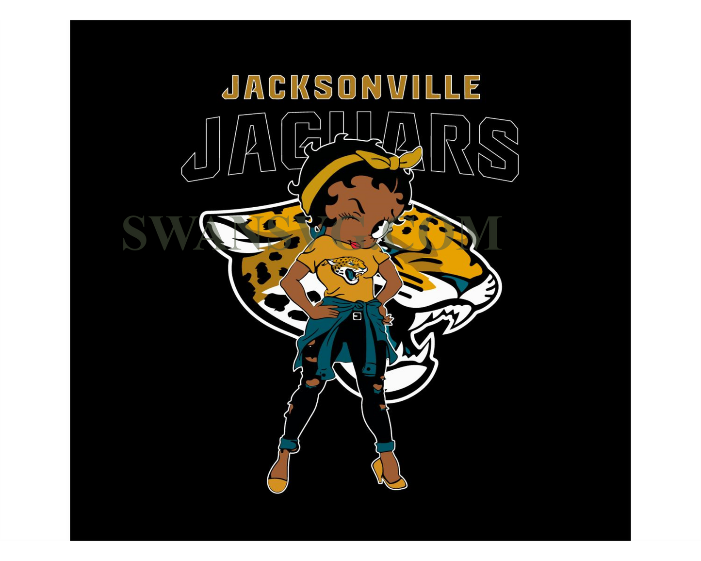 Betty Boop Jacksonville Jaguars Svg Digital Download