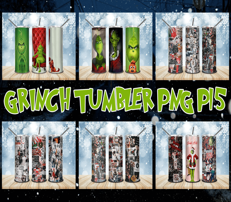 Bundle 20OZ Grinch Png, Grinch Png, Grinch Tumbler Png