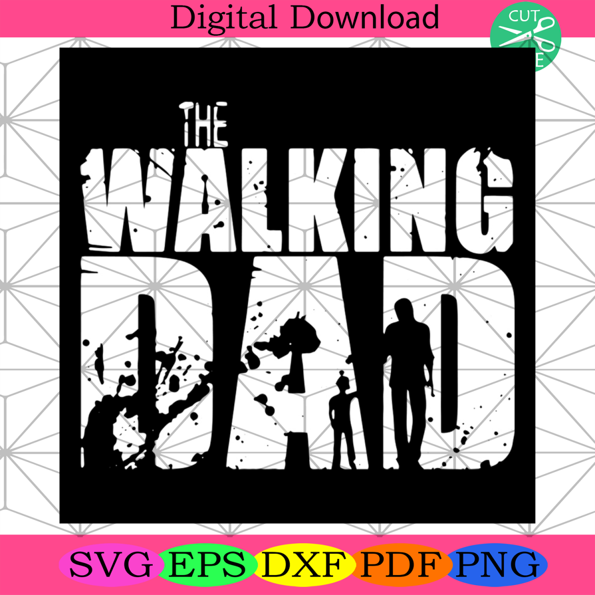 The Walking Dad Svg, Dad And Son, Reel Dad Svg