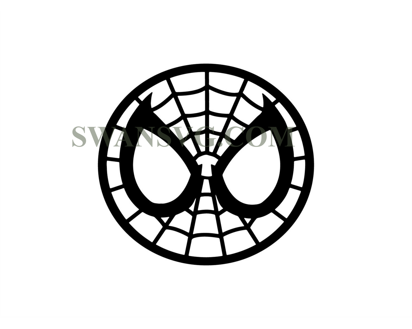 Spider Man Face Circle Silhouette Svg, Dxf Eps Pdf Png, Cricut